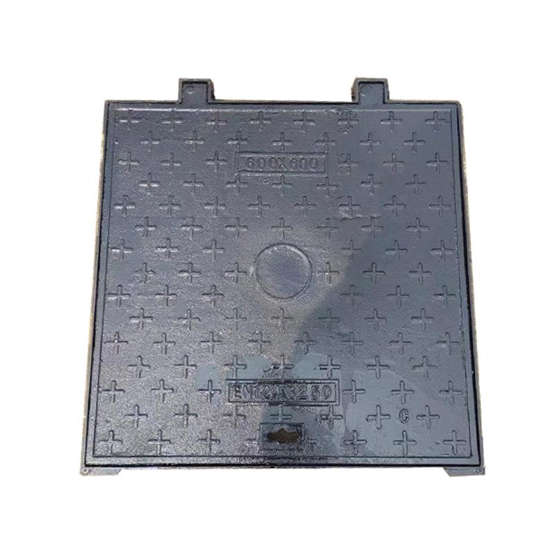 Square 400x400mm Ductile Iron Manhole Cover for Municipal Power, Rainwater, Sewage, and Heavy-duty Water Meter Pits.