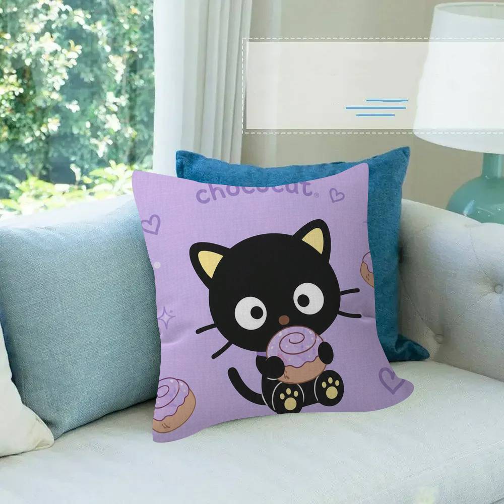 Cute cartoon art chibi cat c-Chococat    Pillow Cover  Bedroom Wild Party Decor Pillowcase kid Birthday shower Gift