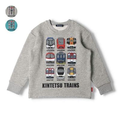 [Children's Clothing] Moujonjon (Moojeongjeong) Kintetsu Train Group Print Fleece Sweatshirt 100cm-130cm F50614