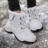 Women's Leather Upper Antiskid Wear-resisting Sole High Top Cotton Shoes Outdoor Winter Warm Boots