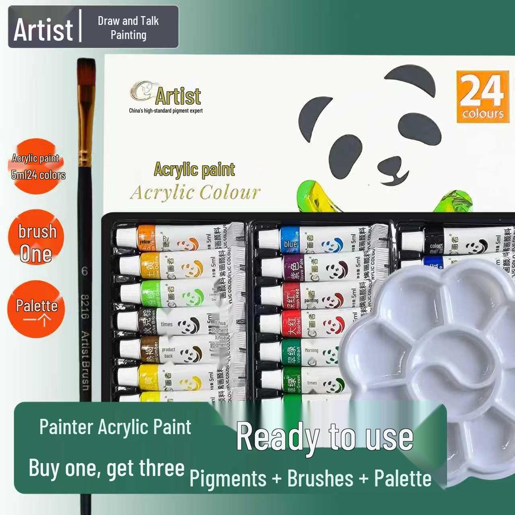 Acrylfarbenstift-Set: 5/12ml, Palette, für Kinder & Schüler, DIY Kunst