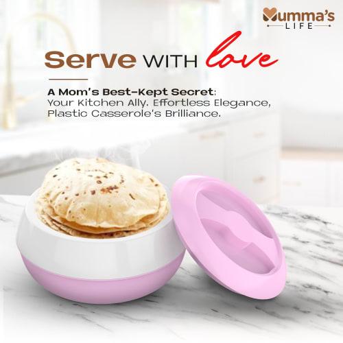 Mumma's LIFE Insulated Casserole Pot/Chapati Box/Hot Case with Lid Thermoware Casserole (2200ml)