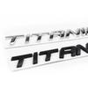1pcs x Chrome Black TITANIUM REAR BOOT BADGE EMBLEM For Ford Ecosport Fiesta Focus Mondeo Edge Escape Kuga Galaxy 2014+