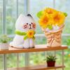 Micro Landscape Ornament with Cute Cat And Sunflower Miniature Figurines Pastoral Healing Scene Ornament for DIY Dollhouse