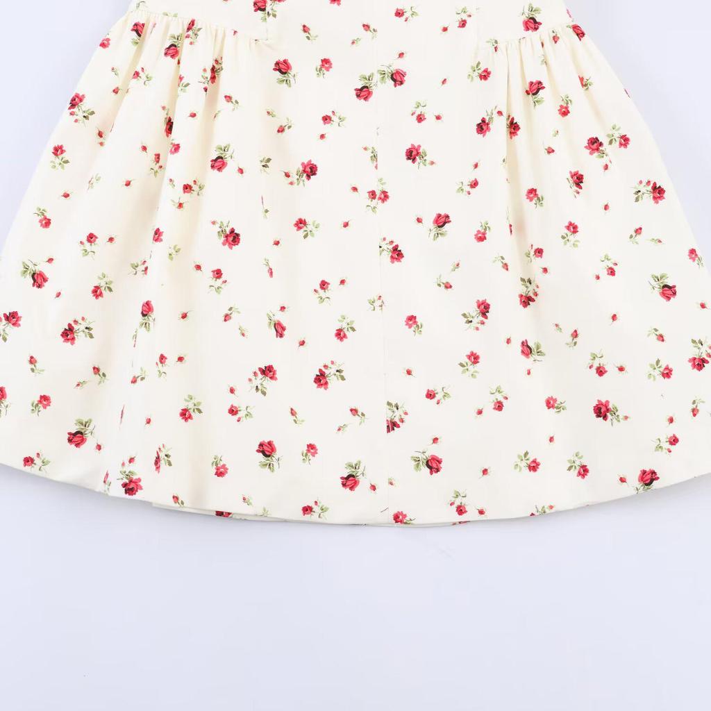 Floral Print Fluffy Camisole Mini Dress
