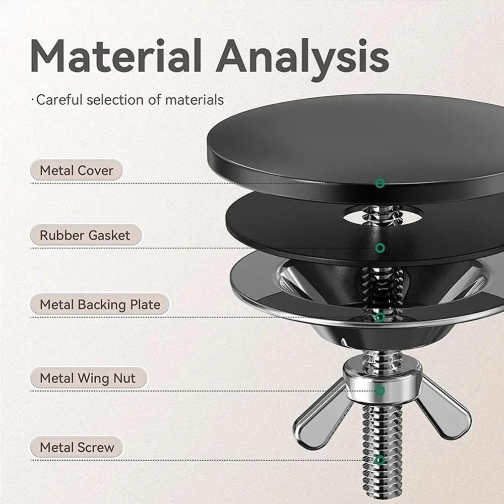 Stainless Steel Metal Sink Hole Cover Kitchen Faucet Hole Cover Tap Hole Blanking-Plug Stopper Basin Cover