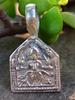 Artisan Crafted 925 Sterling Silver Karni Mata Ji with Trishul Antique Pendant Oxidized Oxidised Jewelry, Handmade, Handcrafted, FREE SHIP 1