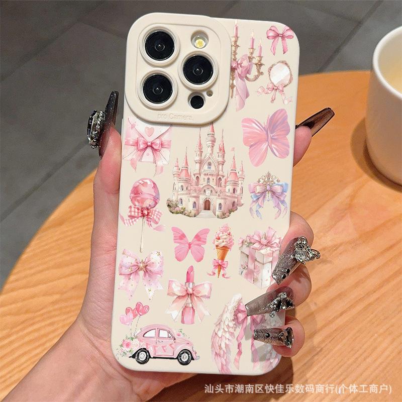 Bow for iPhone11/12/13/14/15promax Apple 16PROMAX Phone Case
