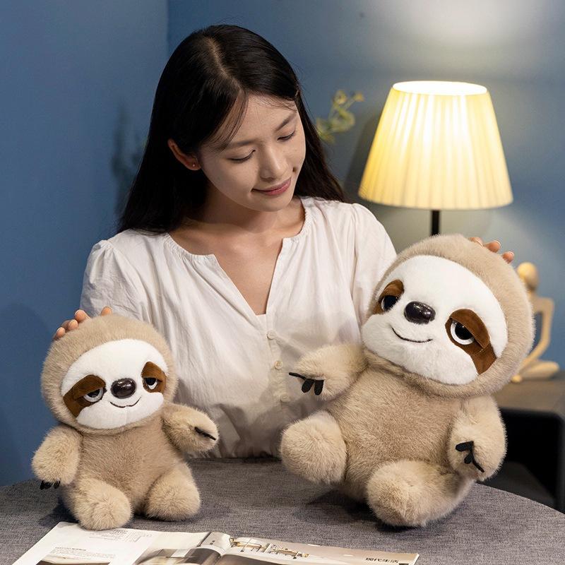 Niedliche künstliche Faultierpuppe Plüschtier kleine Faultierpuppe Kind beruhigende Stoffpuppe Mädchen Geburtstagsgeschenk