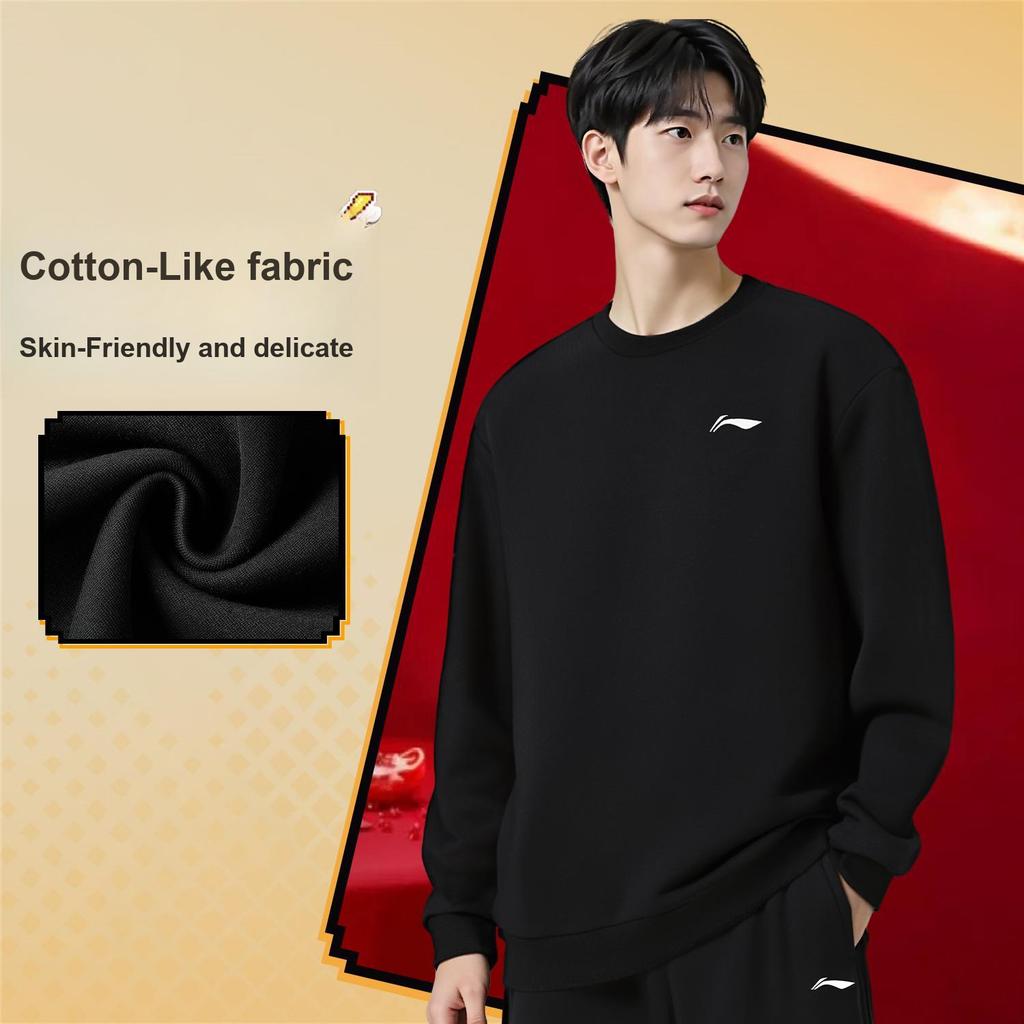 Li-Ning Hooded Pullover Versatile Fashion Sports Lifestyle Comfortable Trendy Vitality Simple Sweatshirt Unisex sweatshirt AWDVG77-1