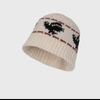 Meier Fisherman's hat Children's autumn and winter knitted wool hat, warm retro literary and ethnic style wool basin hat