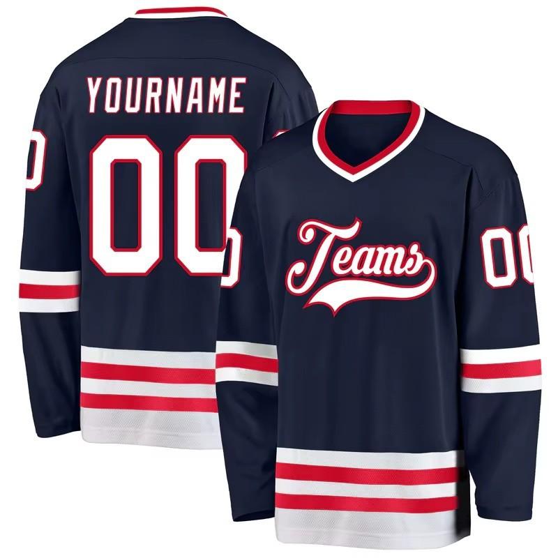 Sublimation Ice Hockey Uniform 3D Print Your Name Number Men's and Women's Ice Hockey Jerseys Game Training Jerseys