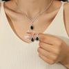 3-piece Fashion Jewelry Set Shiny Luxurious Evening Dress Accessories with Rhinestone Necklace and Earrings Suitable for Brides