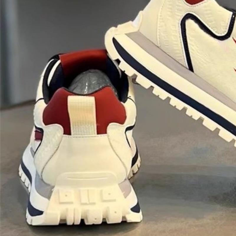 2025 New Men Sneakers Leather Mens Shoes Trendy Designed Personality Pattern Training Sports Shoes Incressed Male Tennis Shoes