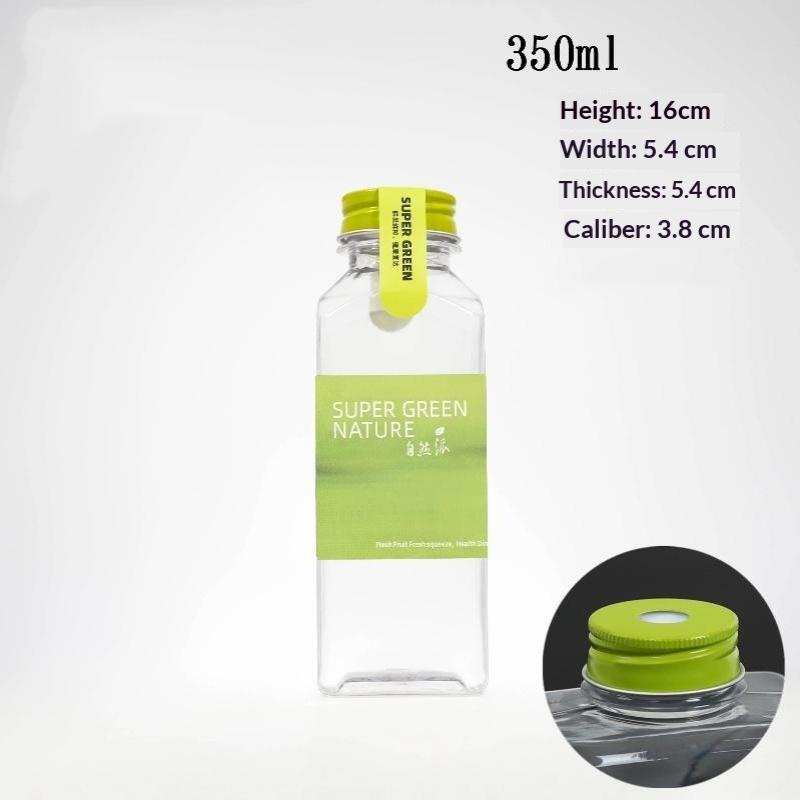 Empty Plastic Drink Containers Disposable 350/400/500ML Food Safe Bottles for Juice Liquor Birthday Party Supplies