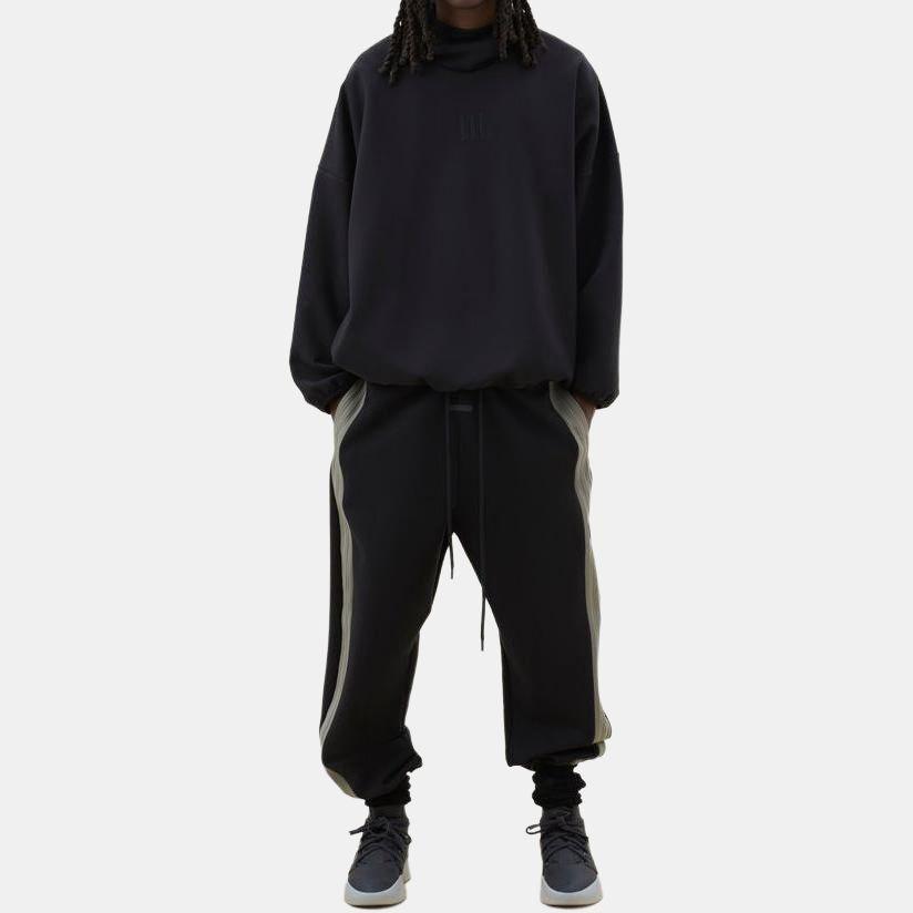 adidas X Fear of God Athletics Suede Fleece Sweat Pants 'Black' Men's IS8703