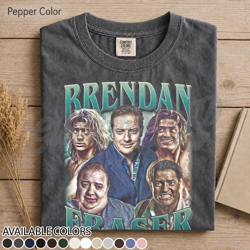 Brendan Fraser Actor Movie Icon Shirt, Wholesome Actor Fan Art, Soft Nostalgia Tee, Retro Cinema Aesthetic, Feel Good Unisex Gift FD