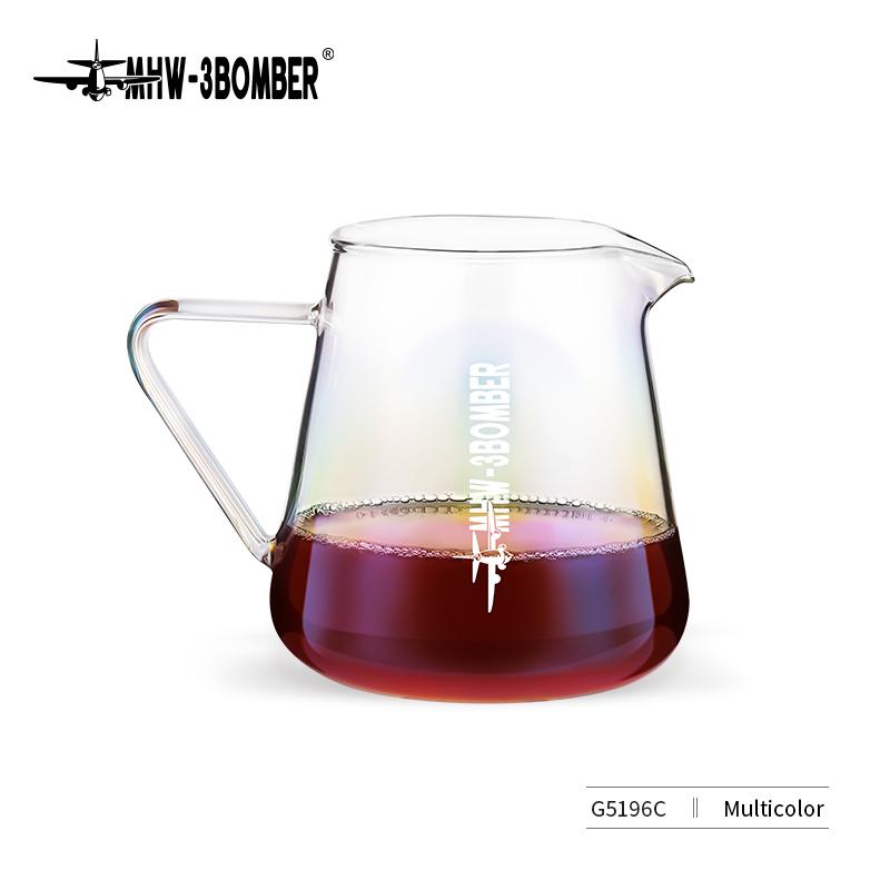 MHW-3BOMBER 500ml Coffee Server Glass Coffee Pot Espresso Dripper Pour Over Maker Brewer Pot Clear Chic Home Kitchen Accessories