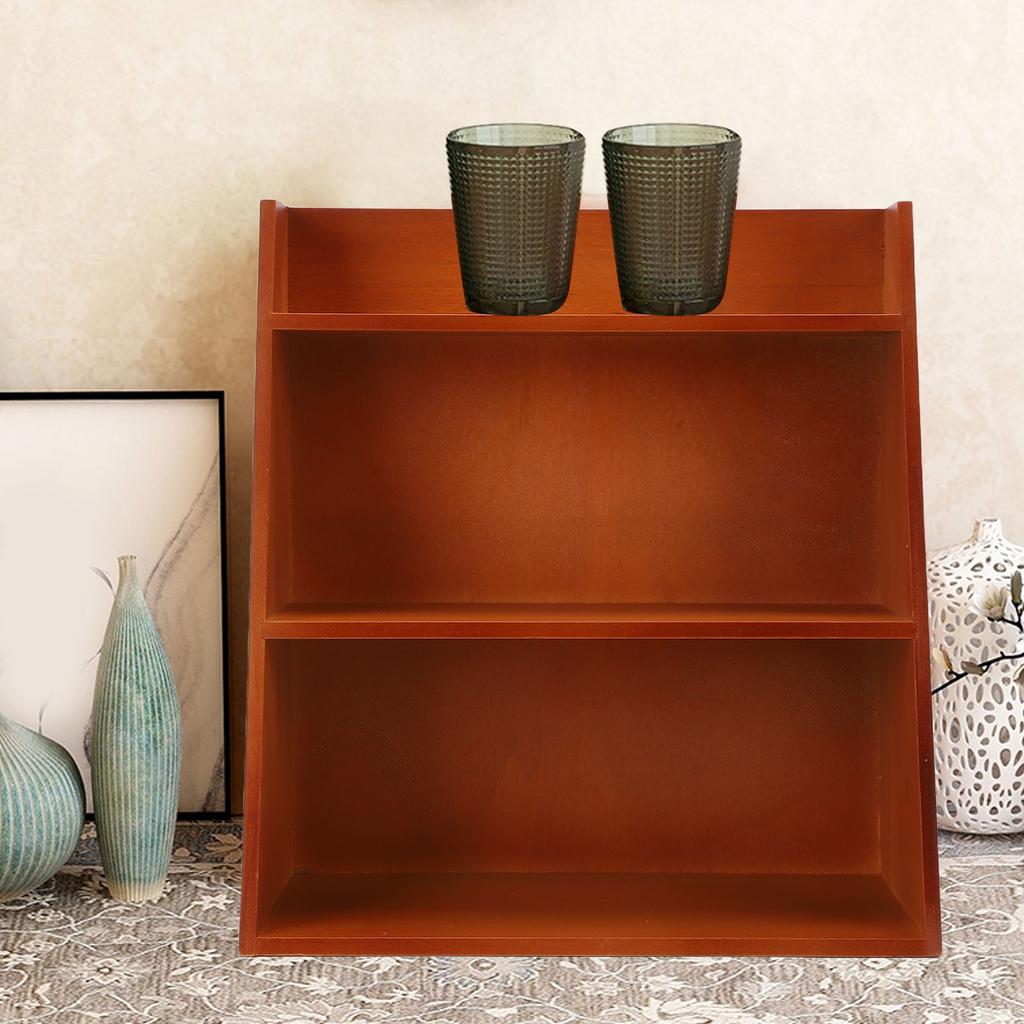 3 Tier Trinket Display Shelf for Wall Countertop Vintage Wooden Shelf Rack for Collectibles Perfume Makeup