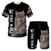 Wolf 3d Printed T-shirt Shorts Suit Male/Female Summer Casual Short Sleeve Tops Men Tracksuit Sets Fashion Men's Clothing Suit