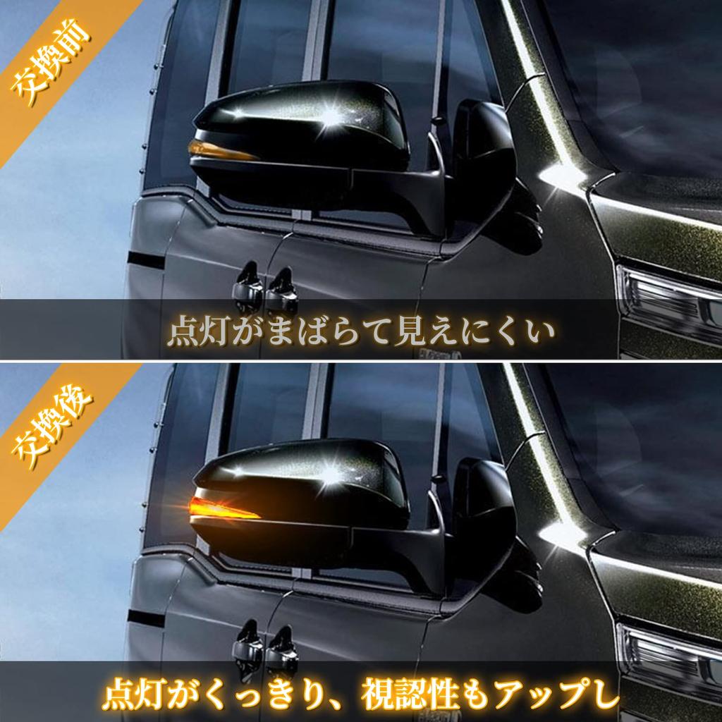 POPMOTORZ 40 Series LED Door Mirror Winker Type Voxy Noah 90 Series Compatible Door Mirror Sequential Inspection Measures Full Blink Toyota LED