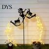 Automatic Dusk to Dawn Lighting Solar Watering Can Lantern, Metal Fairy Garden Light, Outdoor Patio Path Decor Waterproof Stake Light for Lawn