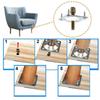 Furniture Leg Mounting Plates Thick Iron Brackets Connector Kit for Strengthening Tables Beds or Cabinets in DIY Projects