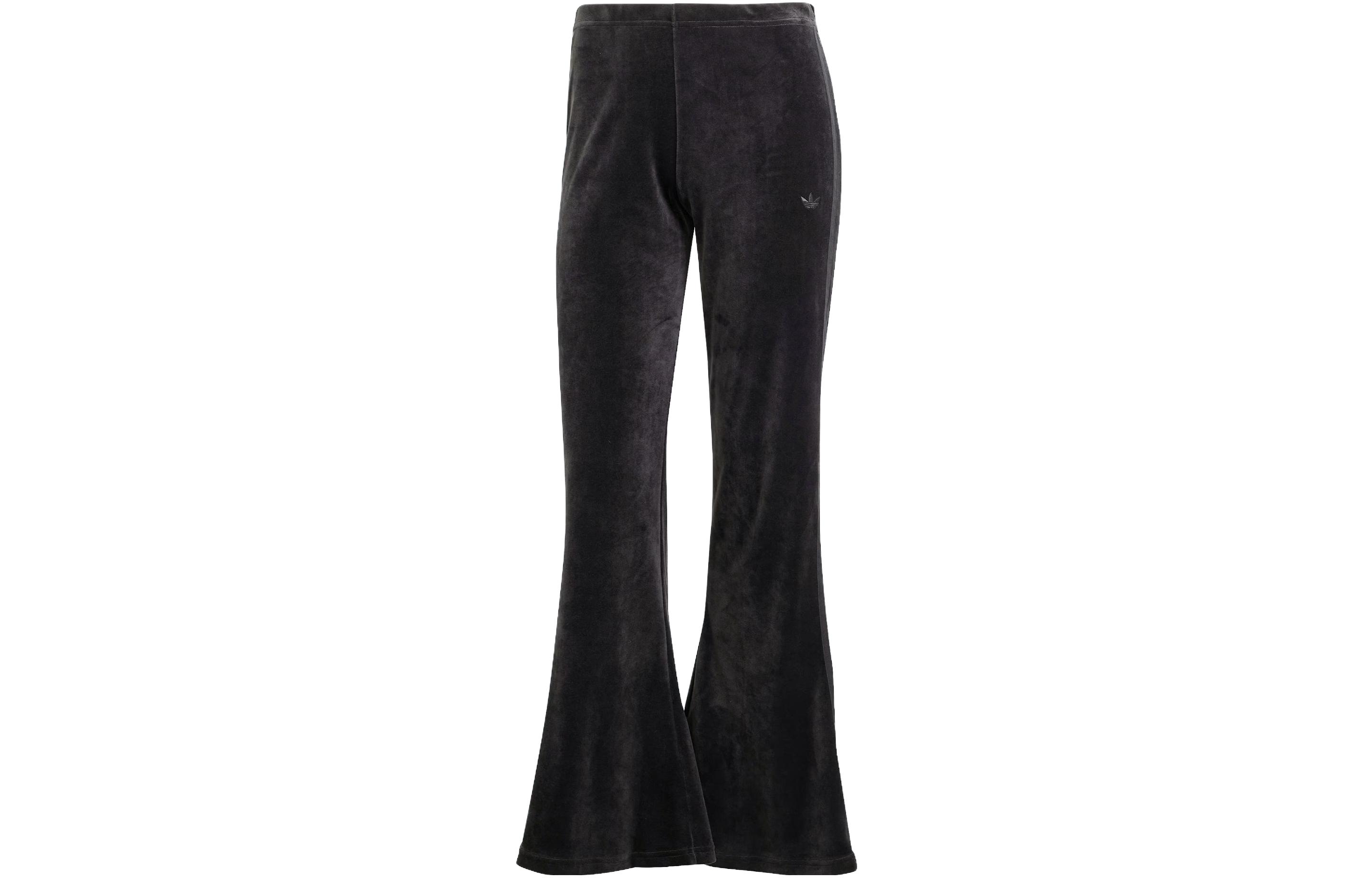 adidas originals 3-Stripes Velvet Flared Trousers Black IT9661 XL