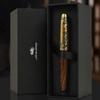 Jinhao Tiger Embossed Fountain Pen Fine Nib Handmade Wooden and Metal Writing Office & School Pen JHP001