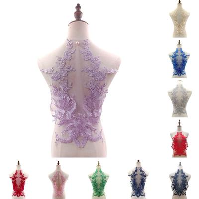 Colletto Finto Tessuto Ricamato Cucito Pizzo Applicazione Cucito Fiore Tessuto Colletto per Negozio di Abbigliamento