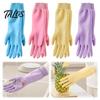Waterproof Cleaning Gloves Fleece Lined Dishwashing for Housework, PVC Rubber Gloves, Anti-slip Heavy Duty Grip Warm Velvet Lining Kitchen Laundry And