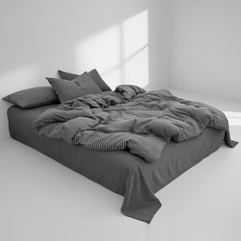 Fresh Green Plaid Quilt Cover Or Bedding Set Soft Skin-Friendly Duvet Covers Comfortable Durable Machine Washable Blanket Cover