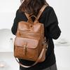 Women's Backpack Large Capacity Soft Leather Retro Backpack Travel Computer Bag