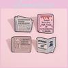 Unique Alloy Letter Newspaper Style Brooches For Fashionable Backpack Accessories