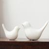 Modern Bird Sculpture Ceramic Bird Ornament Ceramic Abstract Bird Figurine Sculpture Modern Black White Golden Statue