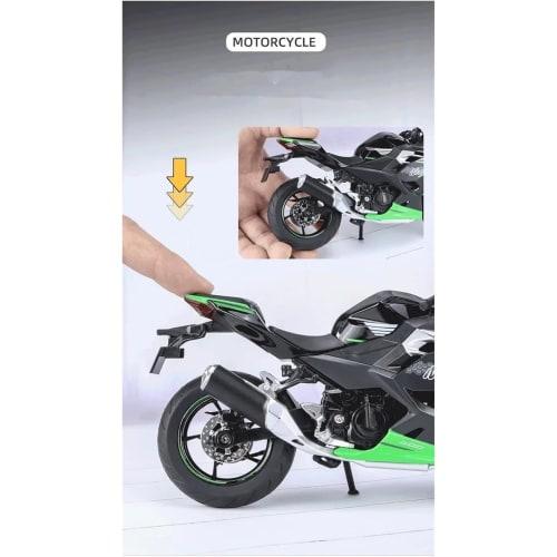 Diggly Collectible Diecast Motorcycle Model Mini Bike Limited Edition Metal Simulation Bike 1:12 Kawasaki 400 Alloy Racing Cross-Country Motorcycle Mo
