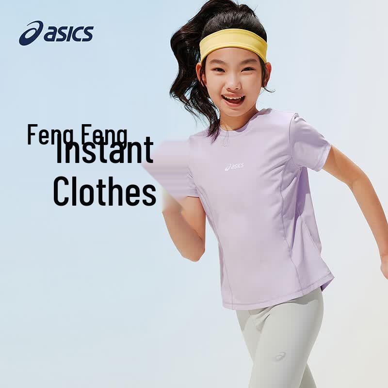 ASICS Girls' Summer Moisture-Wicking Elastic Sports T-Shirt
