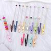 Beadable Business Card Clips Metal Clip, Long-Tailed Crocodile Clamp, Note Clip Memo Holder, Craft Supplies DIY Photo for Office Home Desk,