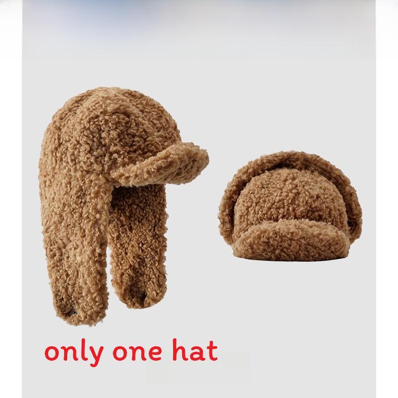 

Winter Sherpa Cap With Ear Flaps For Men Women Outdoor Cold Weather Protection хакі