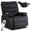 Bruce Massage Chair Reclining Black Eco-Leather Modern