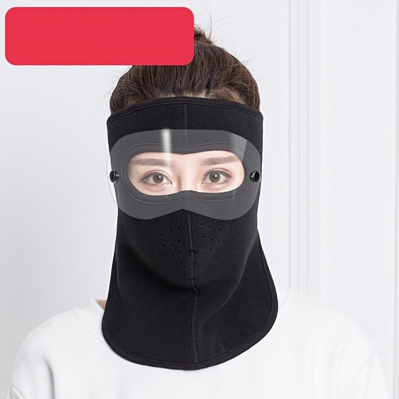 Autumn and Winter Warm Face Mask with Velvet Removable Riding Windproof HD Goggles Neck Protection Extended Face Mask