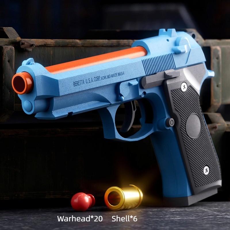 For Outdoor Game Csnoobs 2011 Continuous Shooting Toy Gun Shell Pistol Revolver Radish Gun Birthday Gift  Hangable Empty