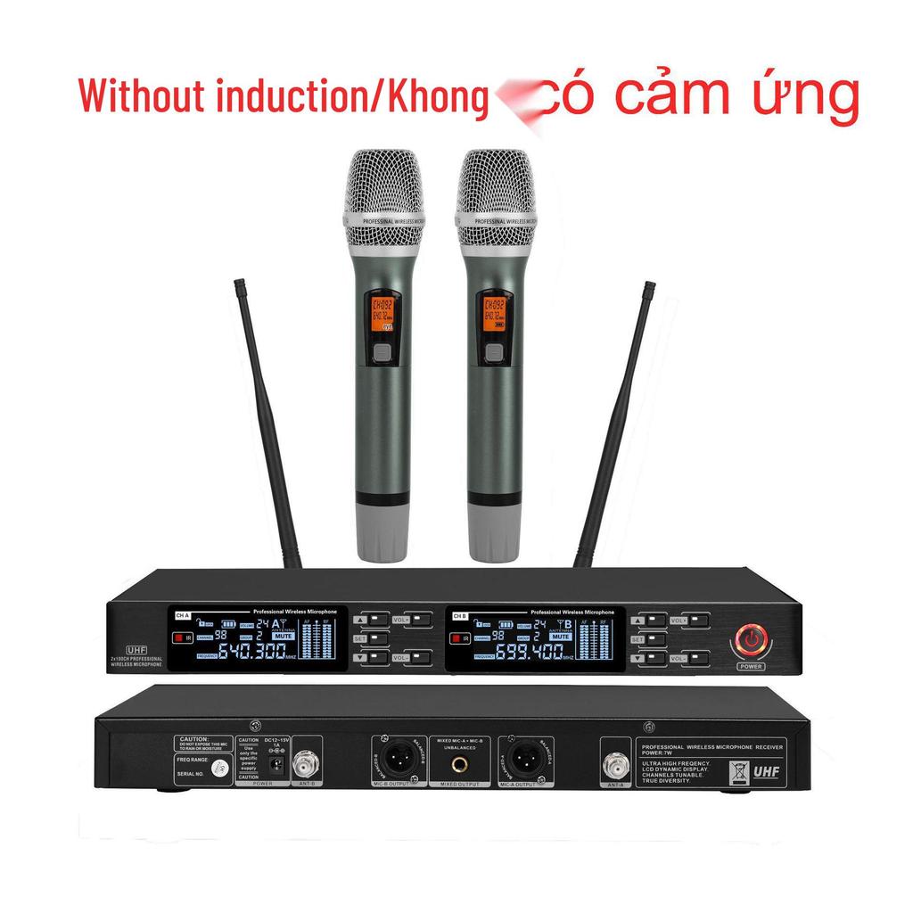 KTV U-band Infrared Frequency High-End Wireless Dual Microphone and Headset for Conferences