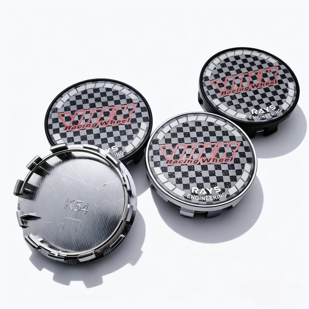 4pcs VOLK Racing Logo Emblem Car Wheel Center Caps 54MM 50MM Wheels Hub Cap RAYS Badge Rim Hubcaps Cover Replace Car Accessories