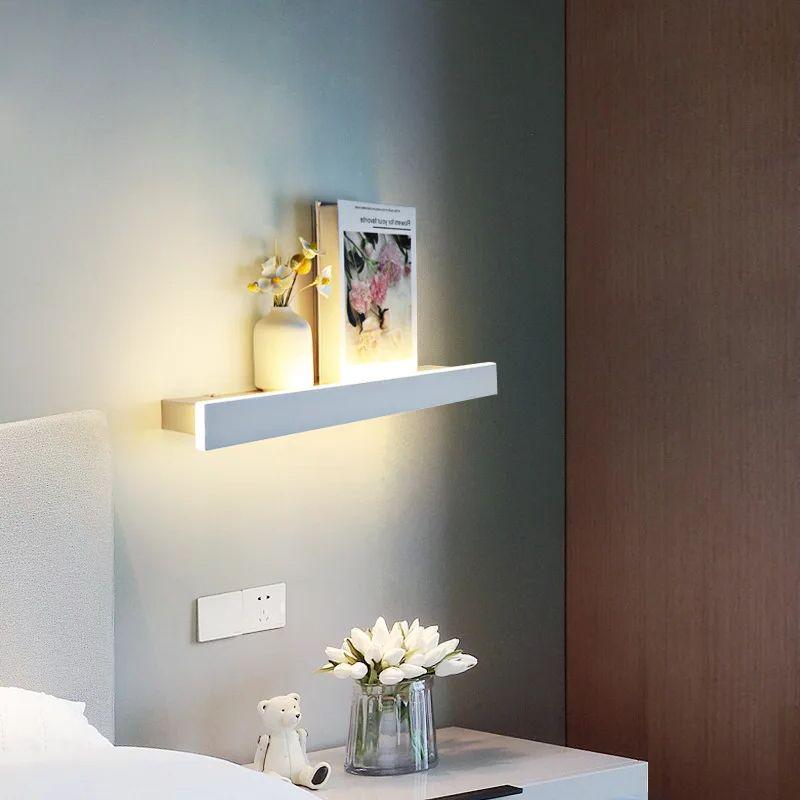 Modern LED Wall Lamp Shelf Wall Sconce 40/60/80/100CM For Bedroom Living Room Study Room Hallway Hotel Interior Decorative Light