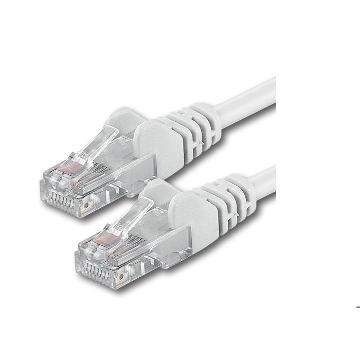 1aTTack.De Ethernet LAN Network Cable 20m White 1 Pcs CAT.6 UTP Patch Cable