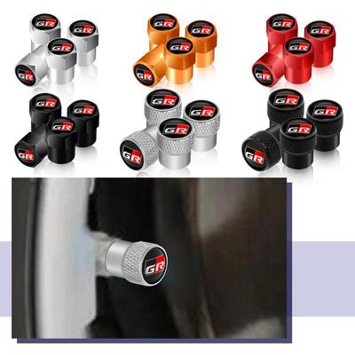 4 tappi antipolvere esagonali per valvole pneumatici auto in alluminio per GR Sport Gazoo Racing RAV4 C-HR Avensis Prado Auto Styling