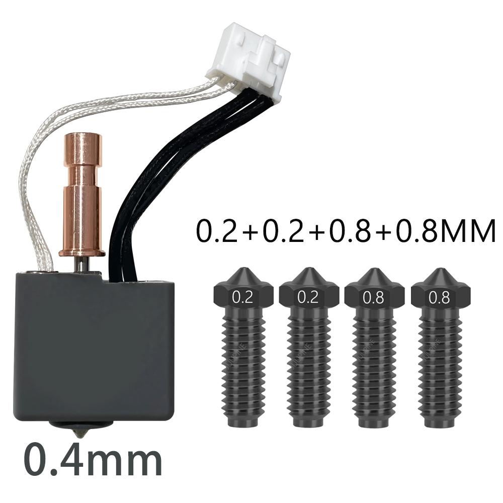 For Anycubic Kobra S1 Hotend Metal Upgrade Without Ptfe 0.4 0.6 0.2 0.8 Hot End Bi Metal Heatbreak Nozzle Kobra S1 Accessories