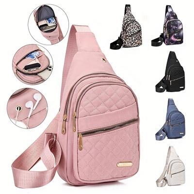 Damen-Rucksack, verstellbarer Schultergurt, mehrere Taschen, Gürteltasche mit Reißverschluss, lässige Sport-Reisetasche
