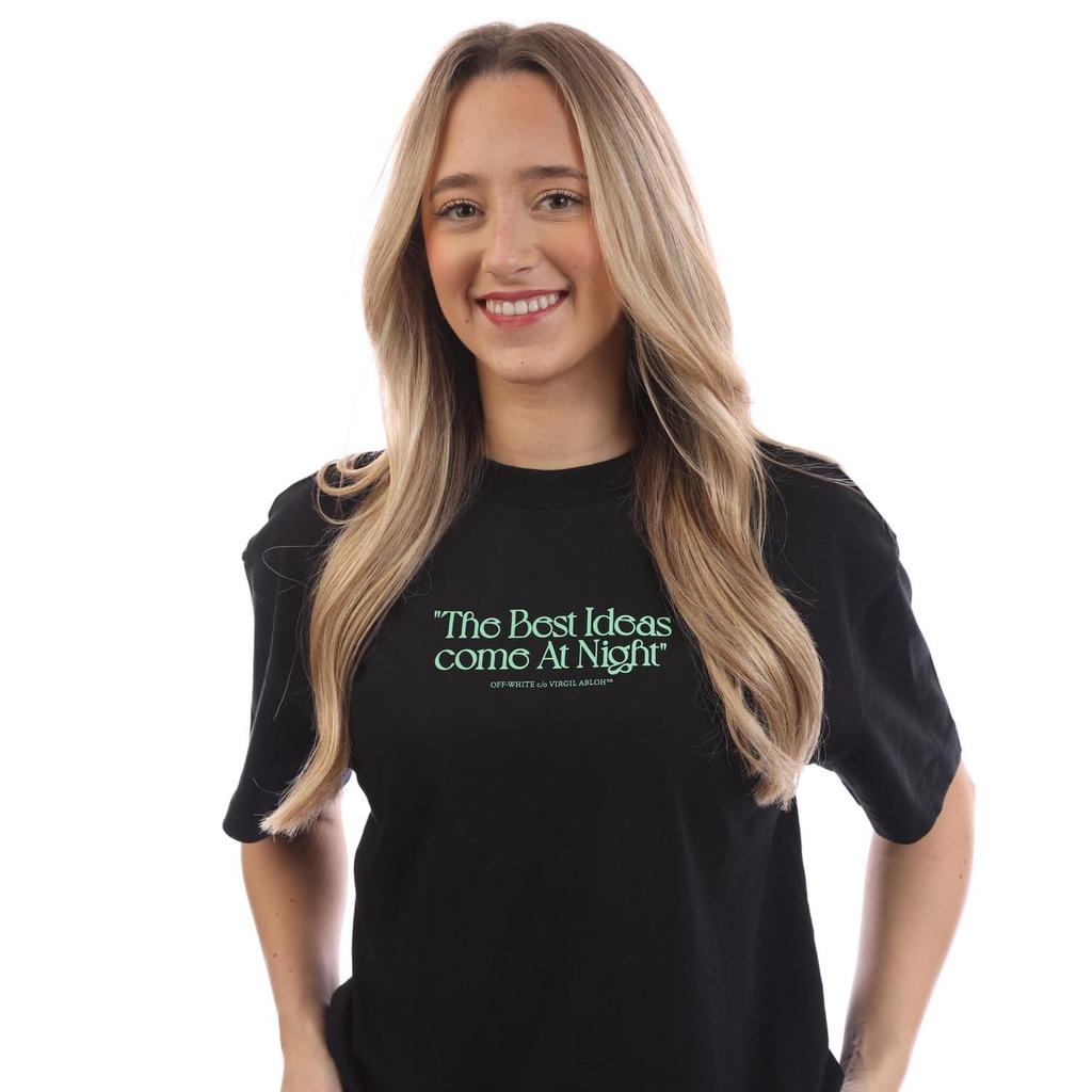 Off White Womens/Ladies Best Ideas Come T-Shirt